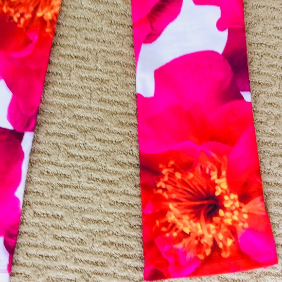 Vintage Y2K Digital FLORAL Print PANTS Size Small - Picture 2 of 8